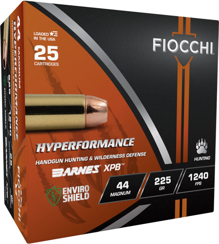 Fiocchi 44 Rem Mag 225 Grain XPB Jacketed Hollow Point Ammunition