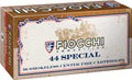 Fiocchi 44 S&W Special 210-Grain Lead SJHP Ammunition, 750 FPS Muzzle Velocity, 50 Rounds per Box