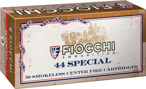 Fiocchi 44 S&W Special 210-Grain Lead SJHP Ammunition, 750 FPS Muzzle Velocity, 50 Rounds per Box