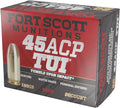 Fort Scott 45 ACP 180 Grain Copper Solid TUI Ammunition (Part No. 450180SCV)