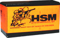 HSM Ammo Subsonic .45 ACP 230 Grain Lead Plated Round Nose - Reloadable, 50 Rounds per Box