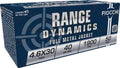 Fiocchi 46EXA 4.6x30mm Full Metal Jacketed Ammunition - 40 Grains, Reloadable