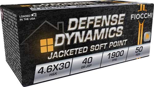 Fiocchi 4.6x30mm 40-Grain Jacketed Soft Point Ammunition, Part Number 46EXB