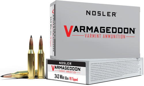 Nosler Bullets Varmageddon 243 Winchester Polymer Tipped 55 Grain Ammunition