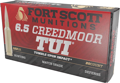 Fort Scott 6.5 Creedmoor 123 Grain Copper Solid Reloadable Ammo - 20 Rounds per Box