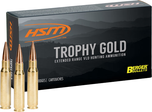 HSM Trophy Gold 6.5x55 Swedish Mauser Ammo - 130 Grain Jacketed Hollow Point