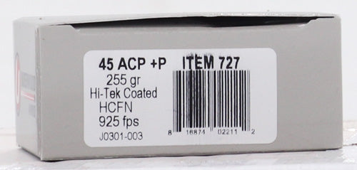 Underwood Ammo 45 ACP+P 255 Grain Lead Round Nose Ammunition