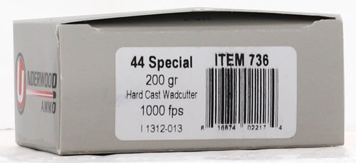 Underwood Ammo 736 .44 S&W Special 200-Grain Lead Bullet Ammunition