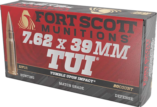 Fort Scott 7.62x39 117 Grain Copper Solid TUI Ammunition