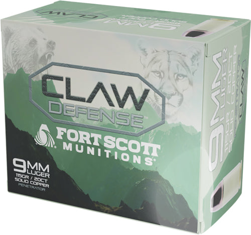 Fort Scott 9mm Luger 115 Grain Flat Nose Ammunition - Reloadable Centerfire Cartridges