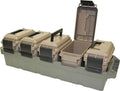 MTM 5-Can Ammo Crate with 5 Sealed Ammo Cans – Convenient Bulk Ammo Storage for 9mm and More
