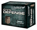 Liberty Civil Defense 10mm Monolithic Copper Hollow-Point Fragmenting Personal Defense Ammunition - Part Number LACD10032