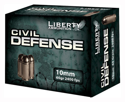 Liberty Civil Defense 10mm Monolithic Copper Hollow-Point Fragmenting Personal Defense Ammunition - Part Number LACD10032