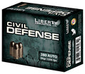 Liberty Civil Defense .380 ACP 50 Grain Copper Monolithic Hollow-Point Fragmenting Personal Defense Ammunition - 20 Rounds per Box