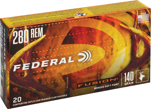 Federal Fusion 280 Remington 140 Grain Soft Point Rifle Ammunition