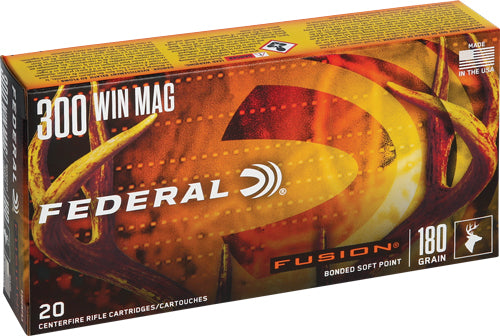 Federal Fusion 300 Winchester Magnum 180-Grain Soft Point Ammunition - Reliable Hunting Cartridge