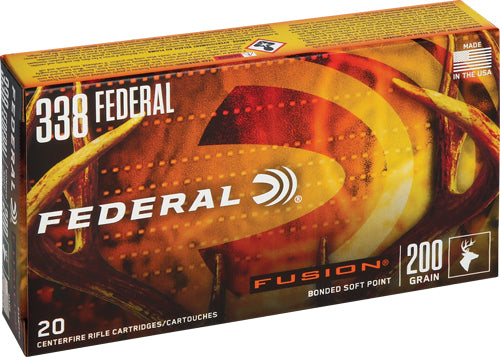 Federal Fusion 338 Federal 200 Grain Soft Point Ammo - Reliable Hunting Cartridge