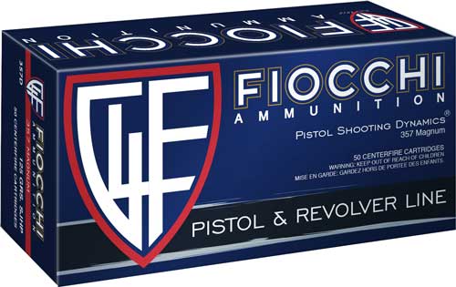 Fiocchi .357 Magnum 148 Grain JHP Ammunition – Reloadable, 50 Rounds