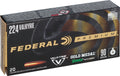 Federal Premium 224 Valkyrie 90 Grain Sierra MatchKing Boat-Tail HP Ammunition (20 Rounds)