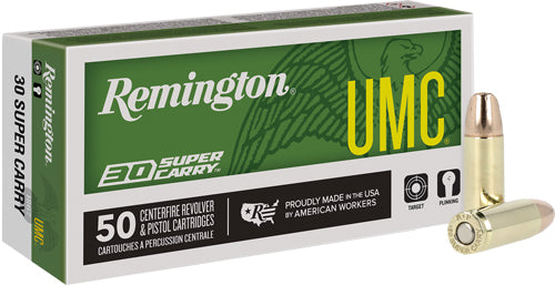 Remington UMC 30 Super Carry Ammunition - Full Metal Jacketed, 100-Grain, Reloadable
