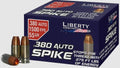 Liberty SPIKE .380 ACP 55 Grain Copper Solid Ammunition - Reloadable, 20 Rounds per Box