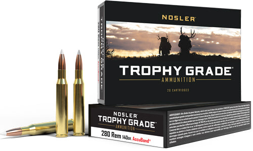 Nosler Trophy 280 Remington 140-Grain Polymer Tipped Ammunition