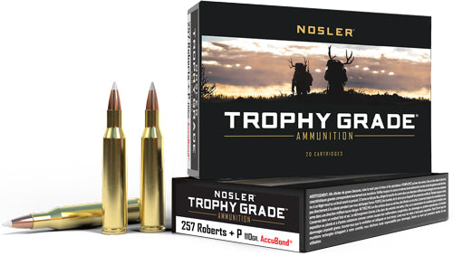 Nosler Bullets Trophy Grade 257 Roberts Loaded Ammunition - 110 Grain Polymer Tipped Bullet