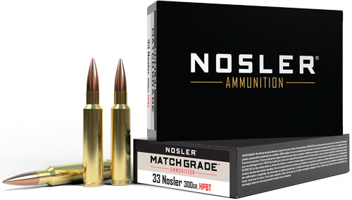 Nosler Match Grade 33 Nosler Jacketed Hollow Point Bullets, 300 Grains, Reloadable - Box of 20