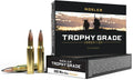 Nosler Trophy Grade .308 Win Ammunition with Polymer Tipped Bullet, 165 Grains