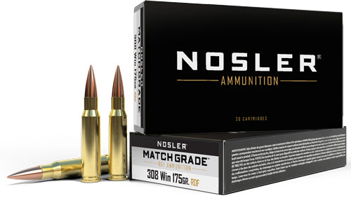 Nosler Bullets Match Grade 308 Winchester 175 Grain Jacketed Hollow Point Ammunition