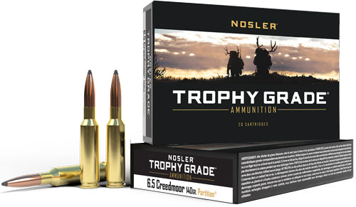 Nosler Trophy Grade 6.5 Creedmoor Poly tipped Bullets 140 grains - Loaded Ammunition with Brass