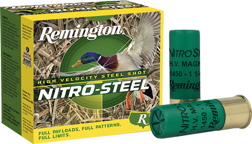 Remington Nitro-Steel 12 Gauge 3-Inch Shotshells - Non-Toxic, 1-1/4 Ounce #4 Shot