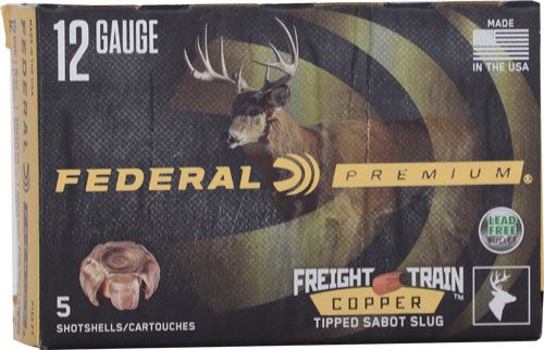 Federal Freight Train 12GA Slug Ammunition - 1900 FPS, Lead Shot