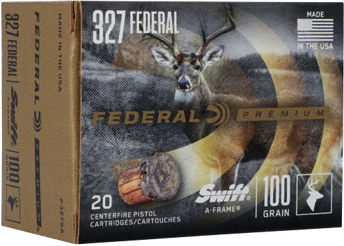 Federal Premium 327 Federal Magnum Jacketed Hollow Point Ammunition - 100 Grain, Reloadable