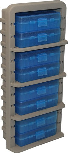 MTM Ammo Rack with 8 P50-9M Ammo Boxes – 400 Round Storage Solution for 9mm and .380 ACP