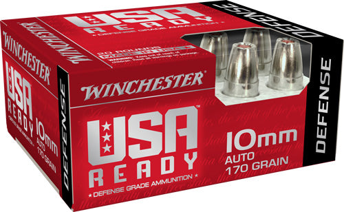 Winchester Ammunition USA Ready 10mm - 170 Grain Jacketed Hollow Point (Part No. RED10HP)