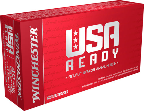 Winchester Ammunition USA Ready .40 S&W Full Metal Jacketed 165-Grain Ammo