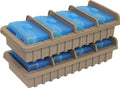 MTM Ammo Rack with 4 RS-50 Ammo Boxes – 200 Round Storage for 5.56x45, .223, .204, or 6x47 Ammo in Dark Earth/Blue