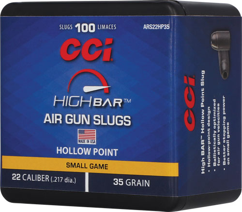 Cci High Bar Air Pellets 22 35 Grain HP 100 Round Box 5BX/Cs
