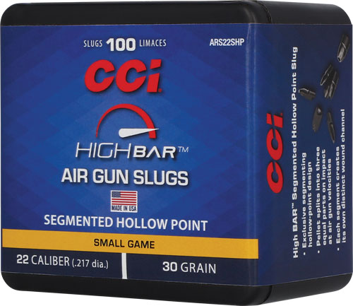 Cci High Bar Air Pellets 22 30 Grain HP 100 Round Box 5BX/Cs