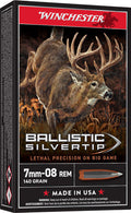 Winchester Ammunition Supreme 7mm-08 Remington 140 Grain Polymer Tipped Ballistic Silvertip Cartridge