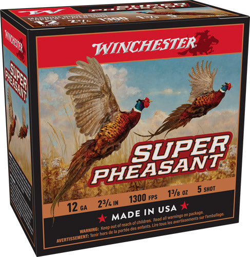 Winchester Ammunition Super Pheasant 12 Gauge #5 Shot, 1 3/8 oz, 1300 FPS, 25 Rounds