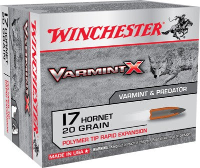 Winchester Ammunition Varmint-X .17 Hornet 20-Grain Polymer Tipped Bullets