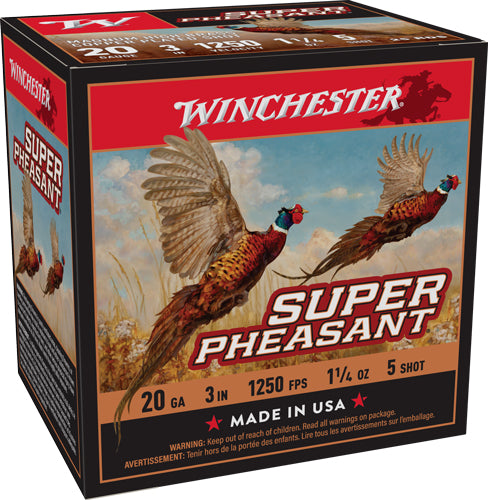 Winchester Ammunition Super Pheasant 20 Gauge #5 Shot, 1-1/4 oz, 1250 fps, 25 Rounds per Box