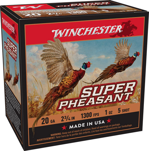 Winchester Ammunition Super Pheasant 20 Gauge #5 Shot - 1 oz, 1300 fps, 25 Rounds per Box