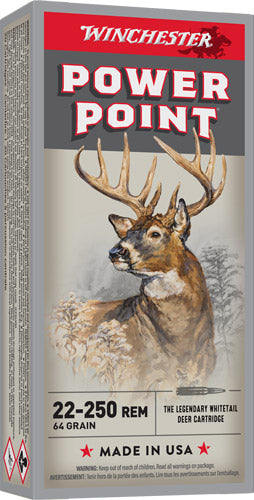 Winchester Ammunition Super-X .22-250 Remington 64 Grain Jacketed Soft Point Ammo