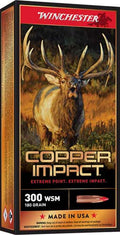 Winchester Ammunition Copper Impact 300 Winchester Short Magnum (WSM) 180-Grain Copper Solid Bullet