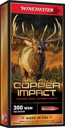 Winchester Ammunition Copper Impact 300 Winchester Short Magnum (WSM) 180-Grain Copper Solid Bullet