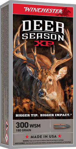 Winchester Ammunition Deer XP 300 WSM Polymer Tipped 180-Grain Rifle Cartridges - Reloadable