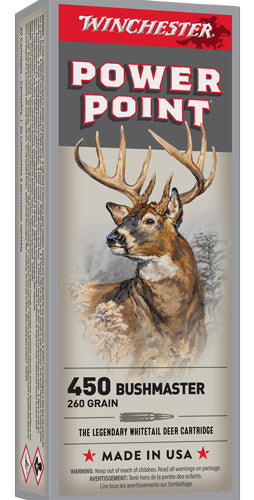 Winchester Ammunition Super-X 450 Bushmaster 260-Grain Jacketed Soft Point Ammunition